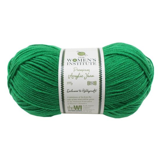 Women’s Institute Green Premium Acrylic Yarn 100g
