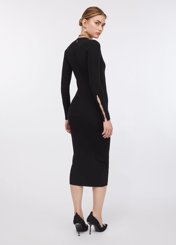 Abito in maglia con castoni gioiello