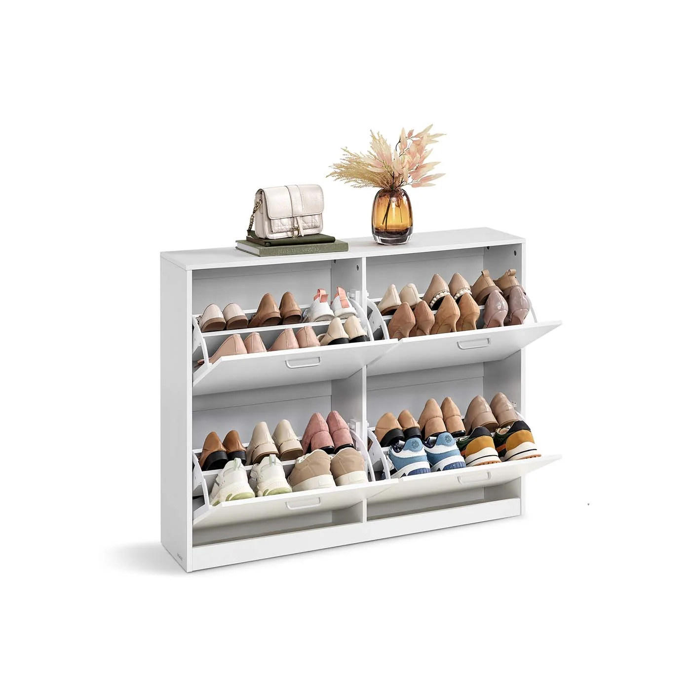 Meuble à chaussures 4 portes battantes