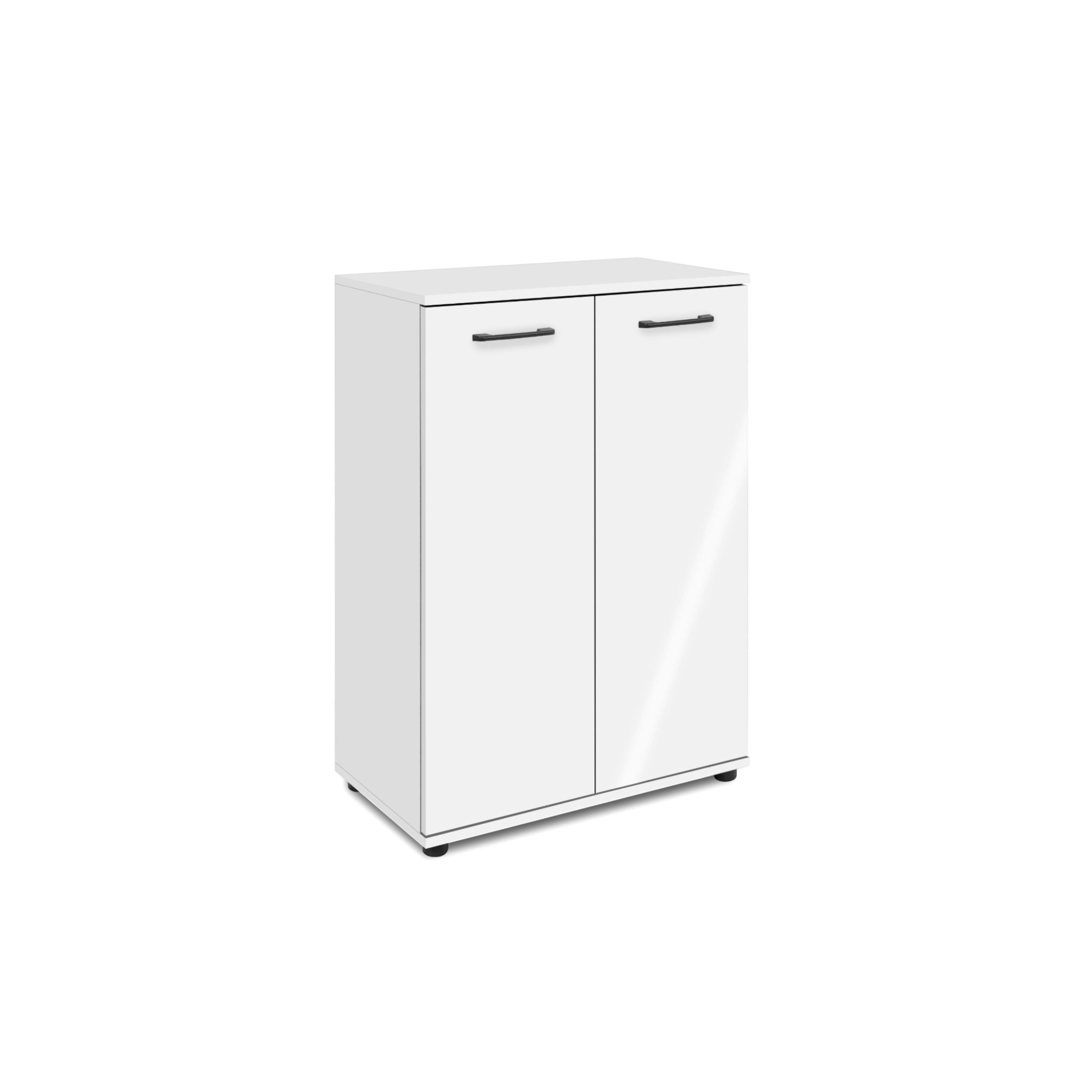 Meuble de rangement blanc 2 portes ALVA