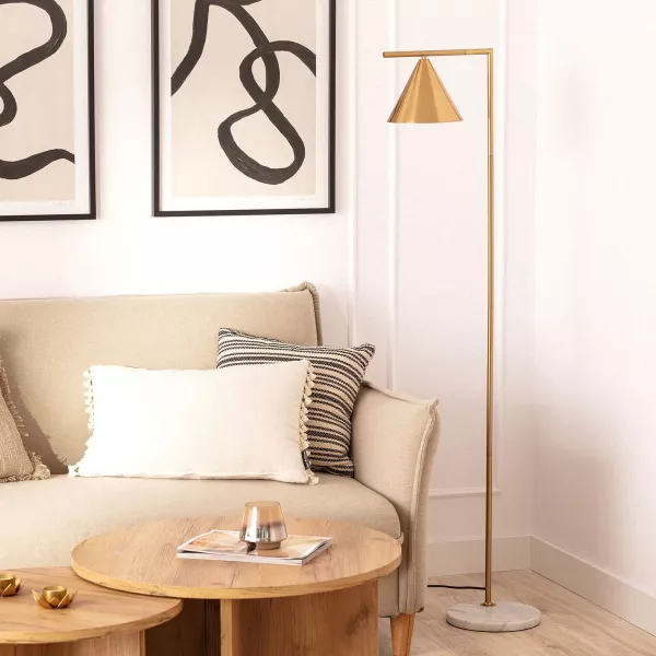 Lampa podłogowa złota Valentino 1xE27x40W wym:150x25x34cm Abruzzo