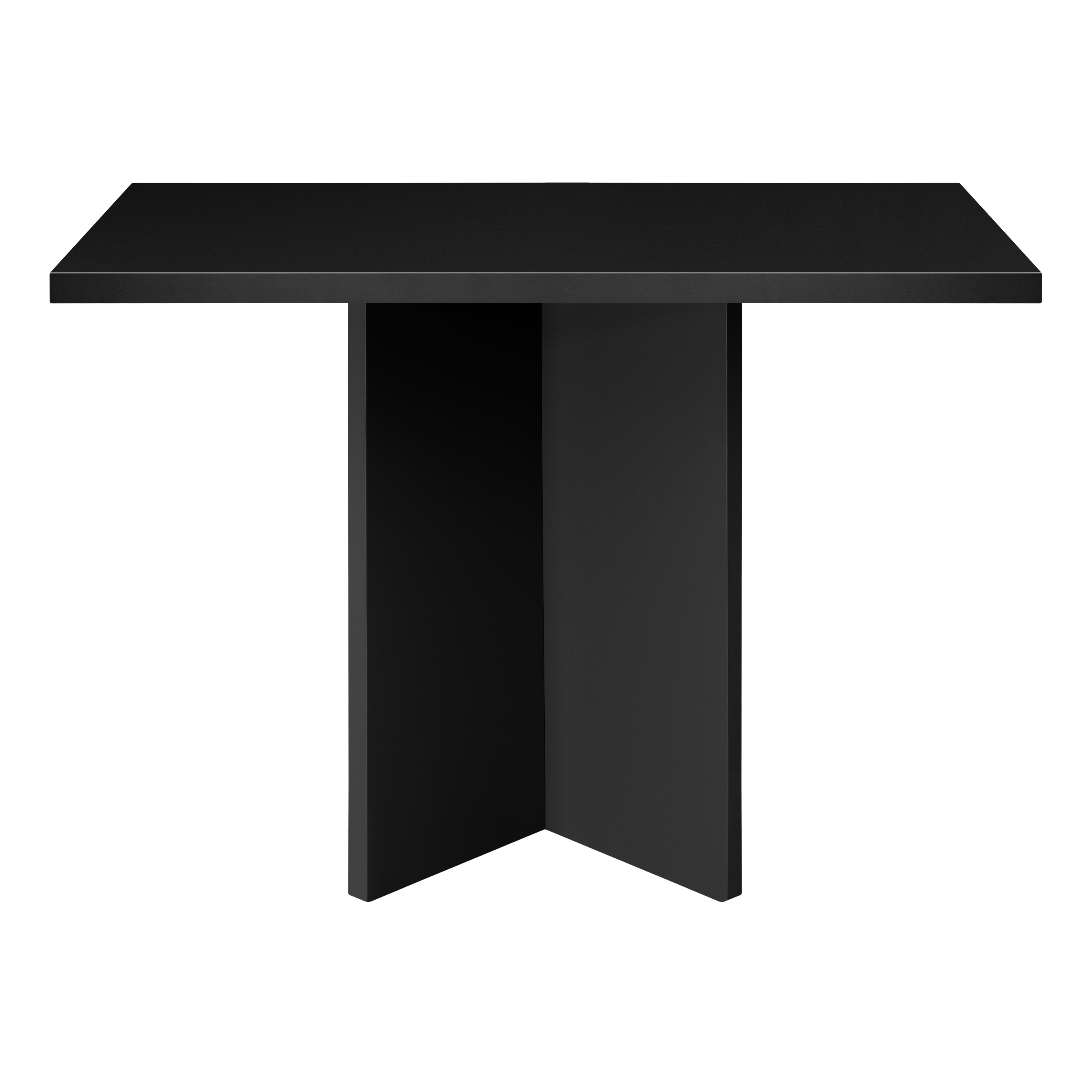 BLOCKIE-MATILDA - Table de salle à manger carrée laquée MDF 3cm Noire 100x100cm