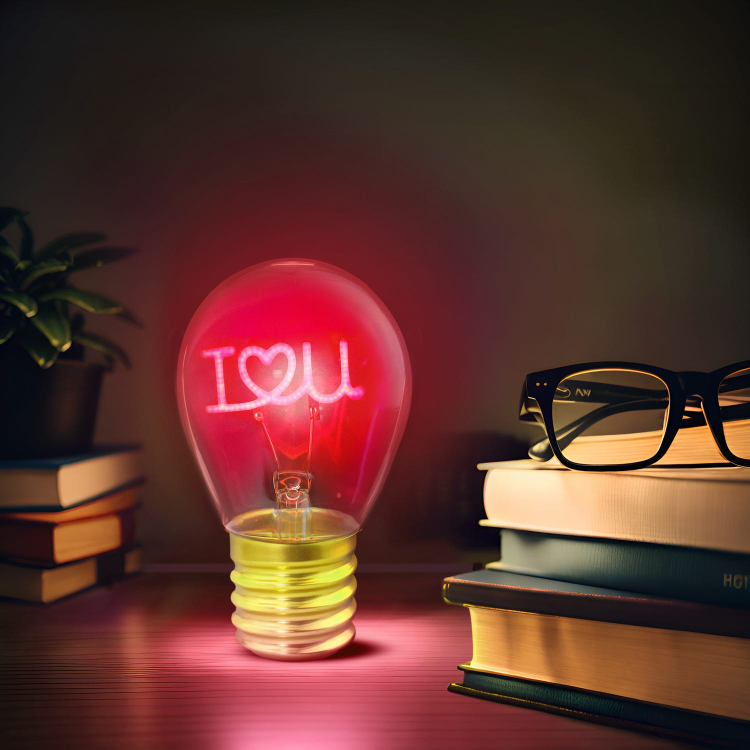 Lampadina decorativa led I love you ricaricabile