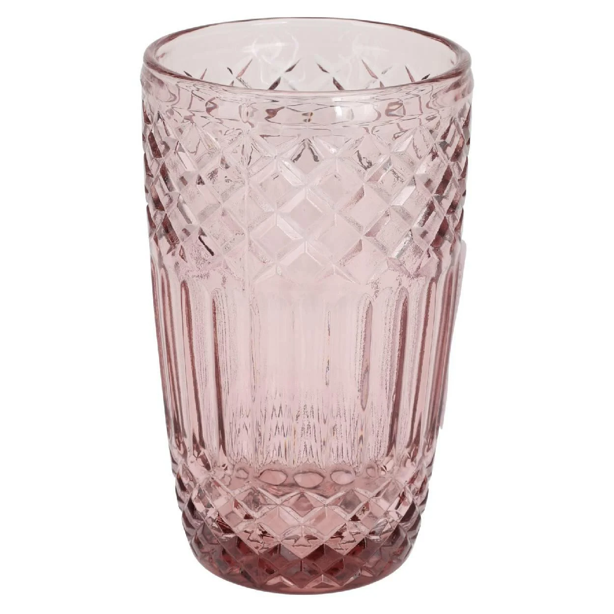 Szklanka do napojów 380 ml różowa z wzorem