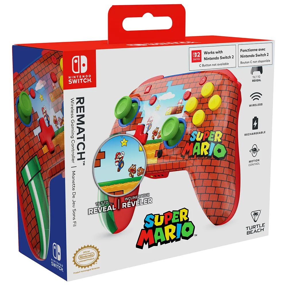 Turtle Beach Rematch Mario Bricks Reveal Controller