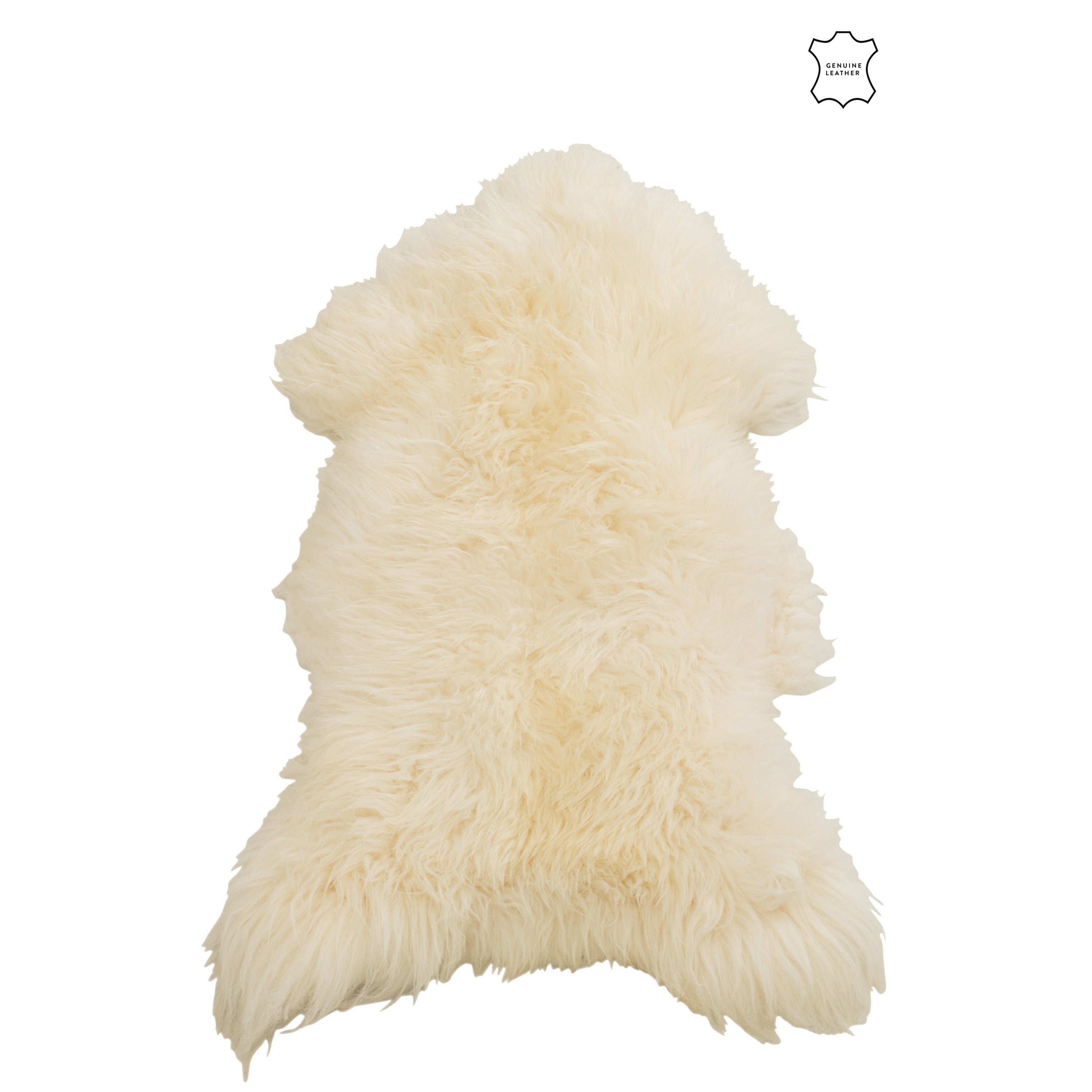 J-Line tapijt Lang Schapenvel - pels - wit