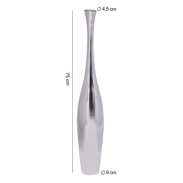 FineBuy Wazon Aluminium srebrny