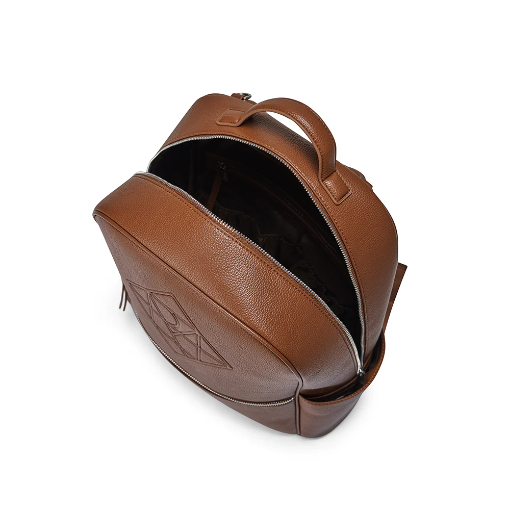 The Vicky - Hazelnut Maternity Backpack in Vegan Leather
