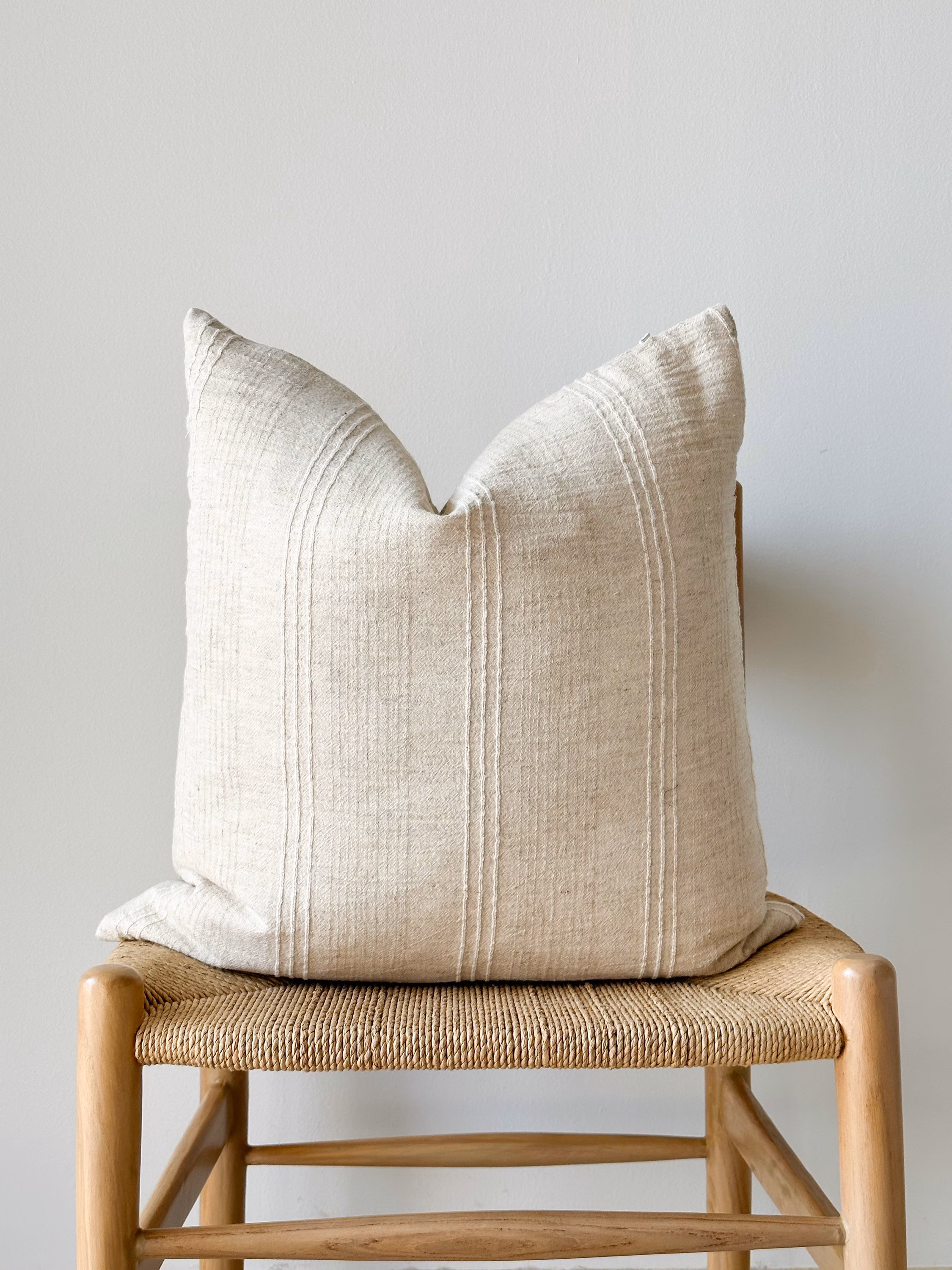 Neutral Natural Color and Fiber Pillow Cover