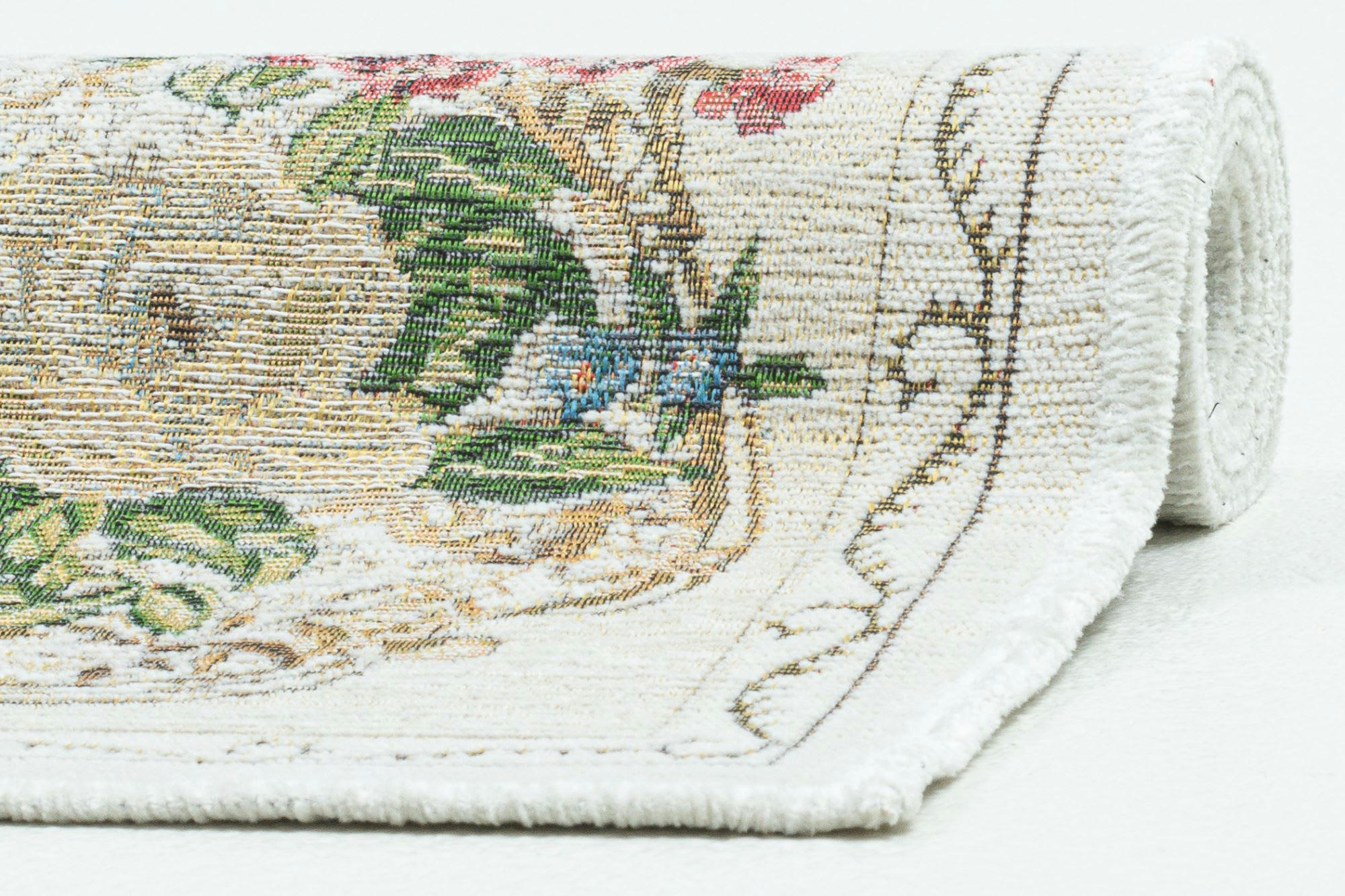 FLOMI - Tapis aubusson très détaillé - beige 160x230 cm