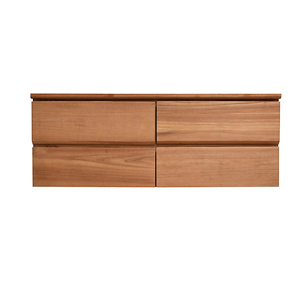 Meuble suspendu 4 tiroirs en teck massif 120 cm Kharart