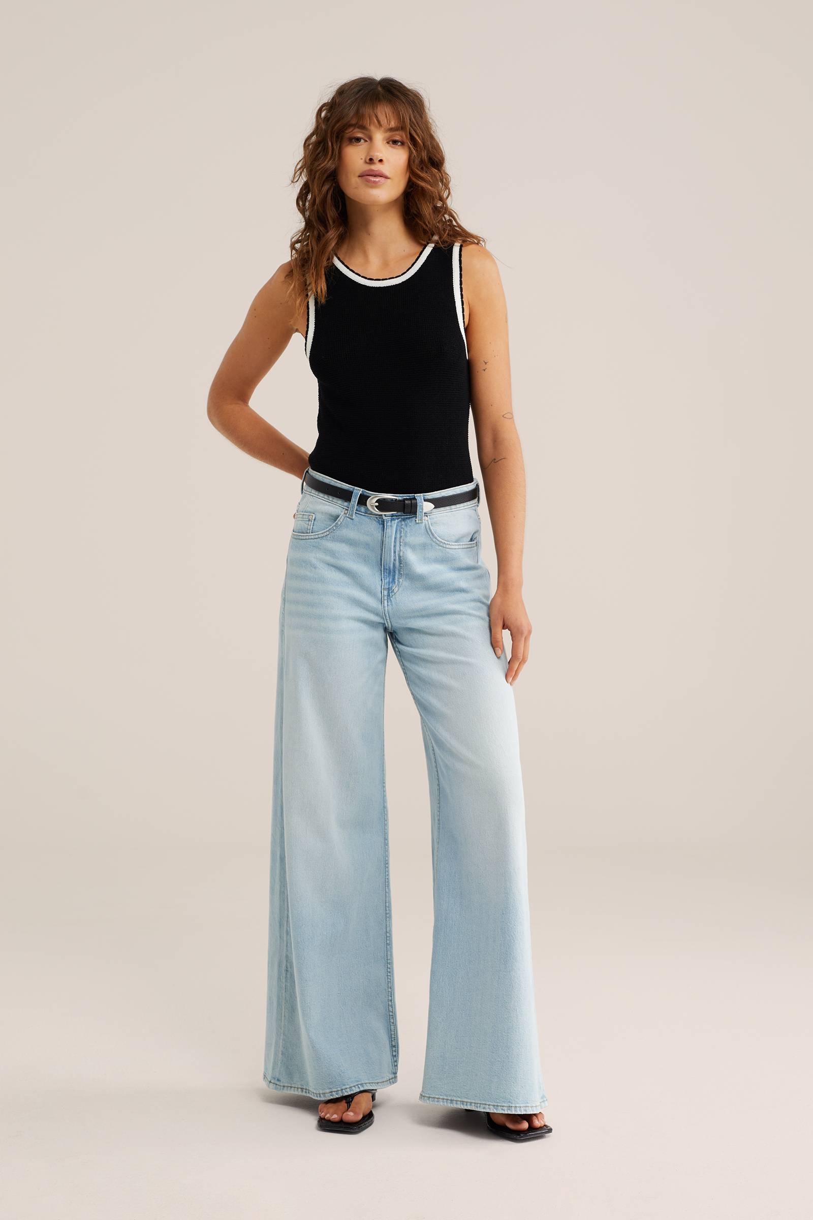 Dames gebreid singlet