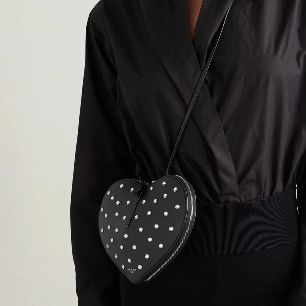 ALaia Diamond Heart Handbag