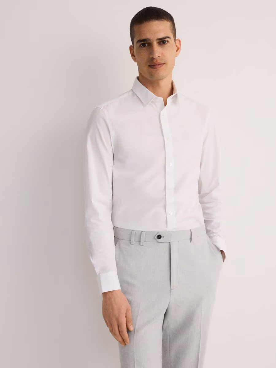 Suit Trousers With Linen Blend