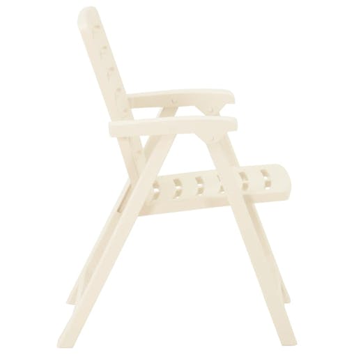 NNEVL Garden Chairs 4 pcs Plastic White