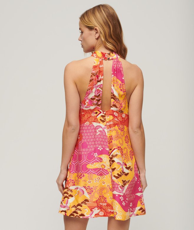 Sleeveless Printed Mini Dress