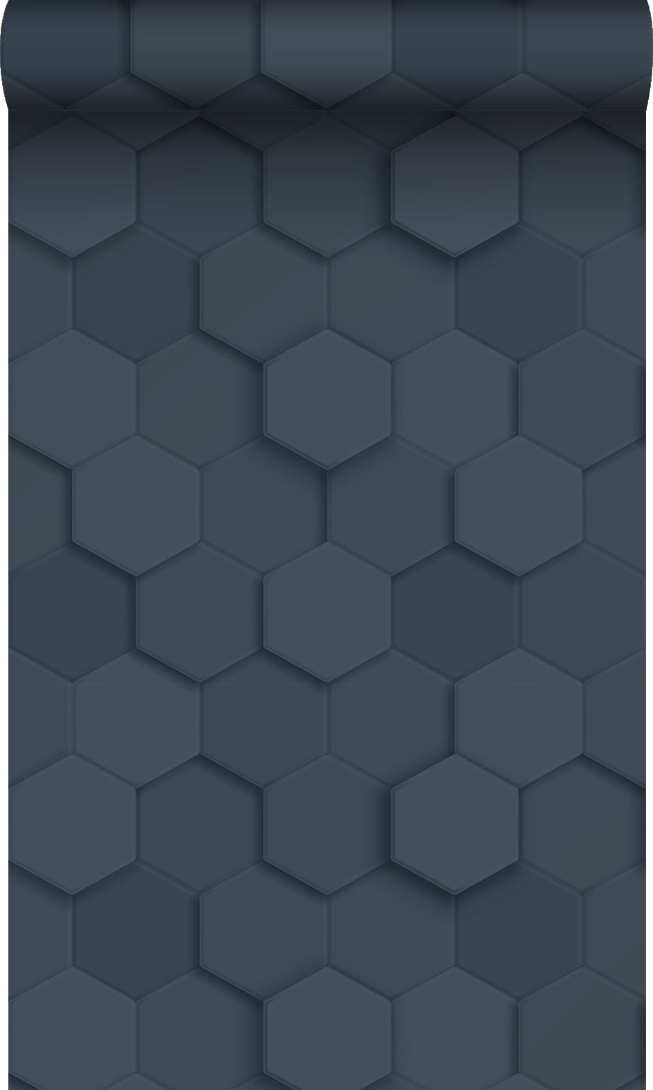 Origin Wallcoverings behang 3d hexagon motief donkerblauw - 53 cm x 10.05 m - 347853