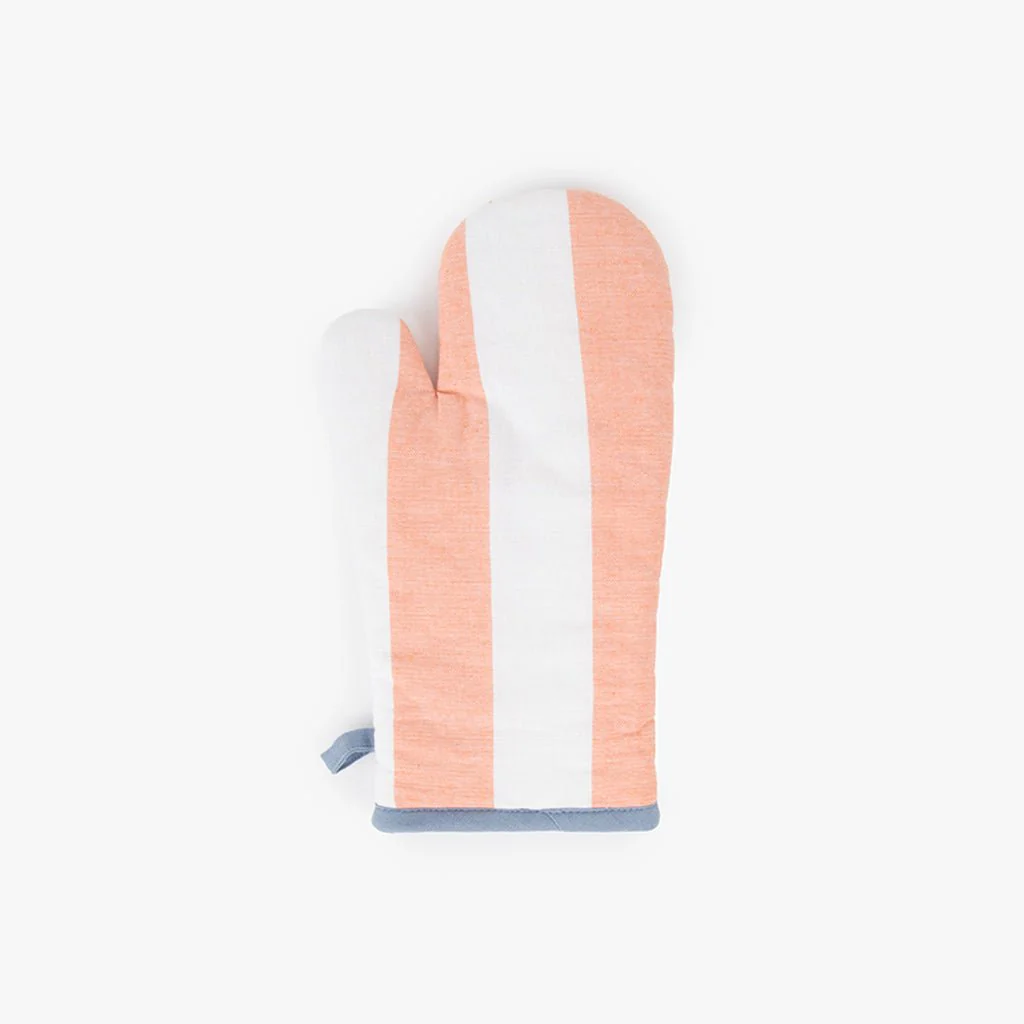 Pega luva de Algodão Riscas Laranja e Azul TÂNGER