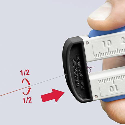 Knipex 12 85 110 SB pince à dénuder pour câbles à fibres optiques 190 mm