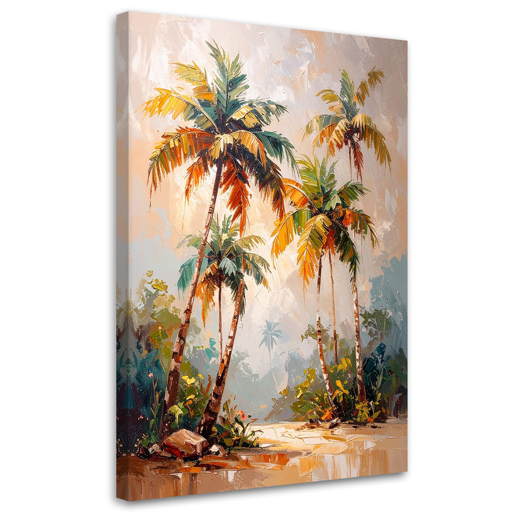 Feeby Obraz do salonu, Krajobraz Drzewa Palmowe Dżungla 40x60