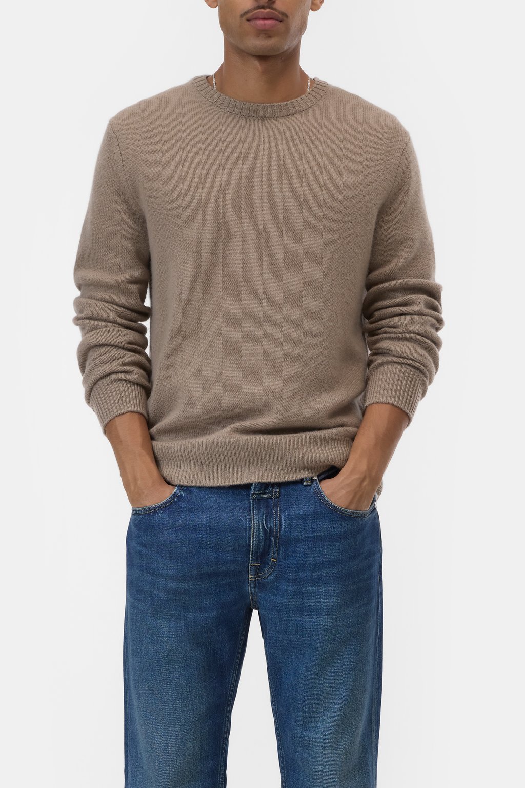 Rundhals-Pullover aus Kaschmir