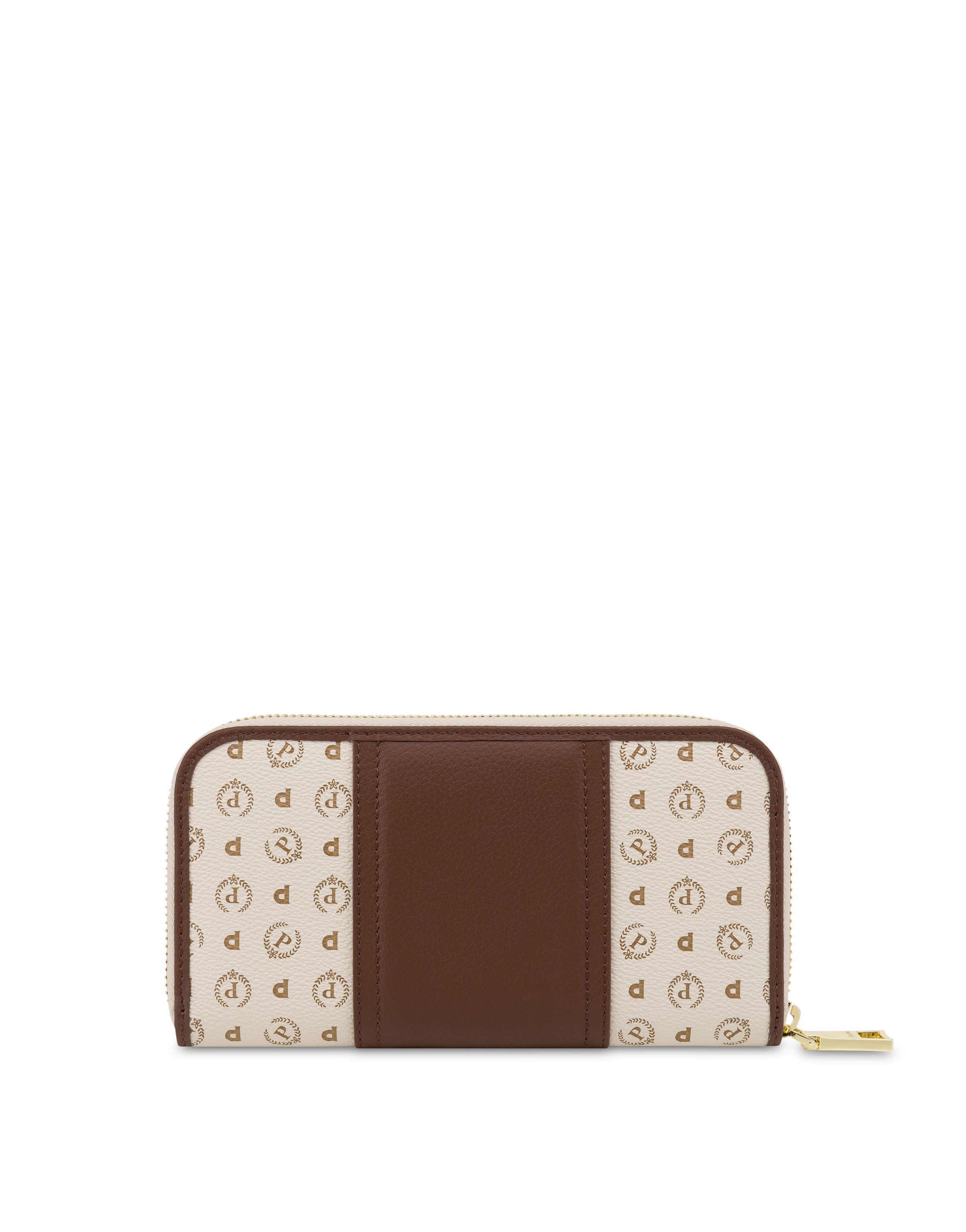 Portafoglio Zip Around Heritage 70 Avorio/marrone.