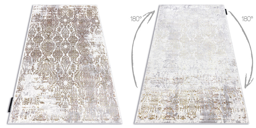 Dywan DE LUXE nowoczesny 2081 Ornament vintage przecierany - 120x170 cm
