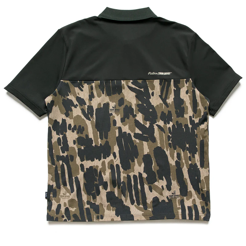 Malbon Golf Tour Divot Polo - Bark Camo