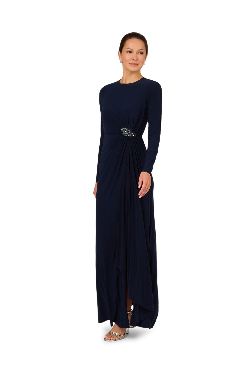Adrianna Papell Drapped Jersey Gown
