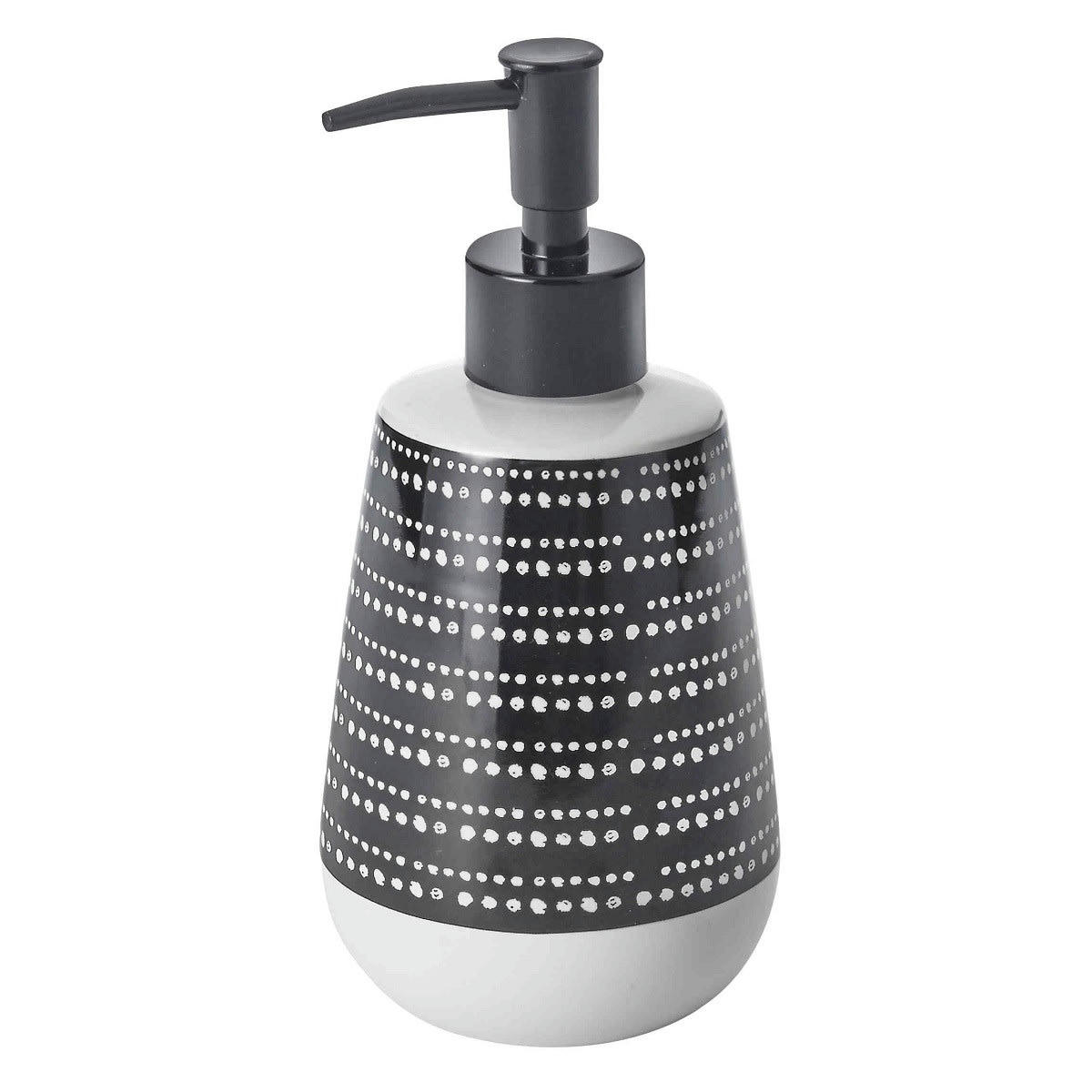 GOTAM - Distributeur de savon en céramique à motifs noir