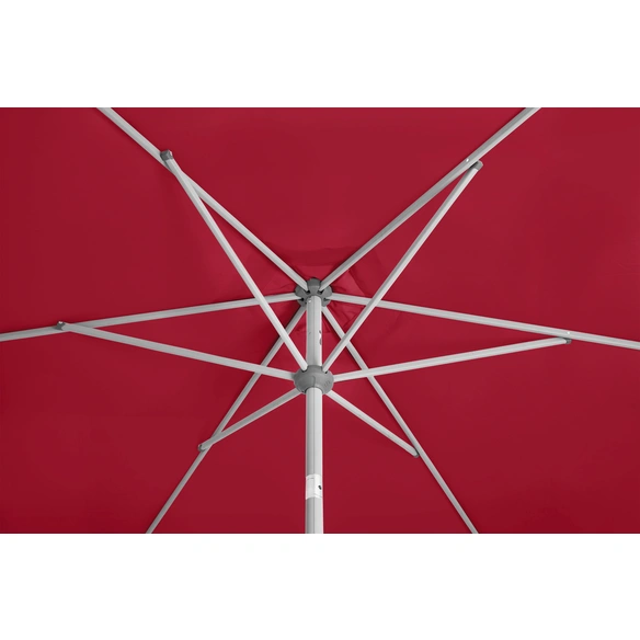 Sonnenschirm, Ø 330 cm, kurbelbar, rot