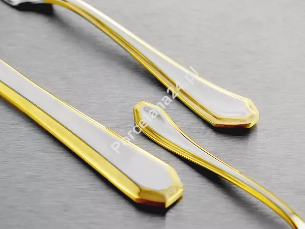 Komplet sztućców 24 cz. na 6 osób Hisar - Riva Gold (4.0/3.0 mm) złocone