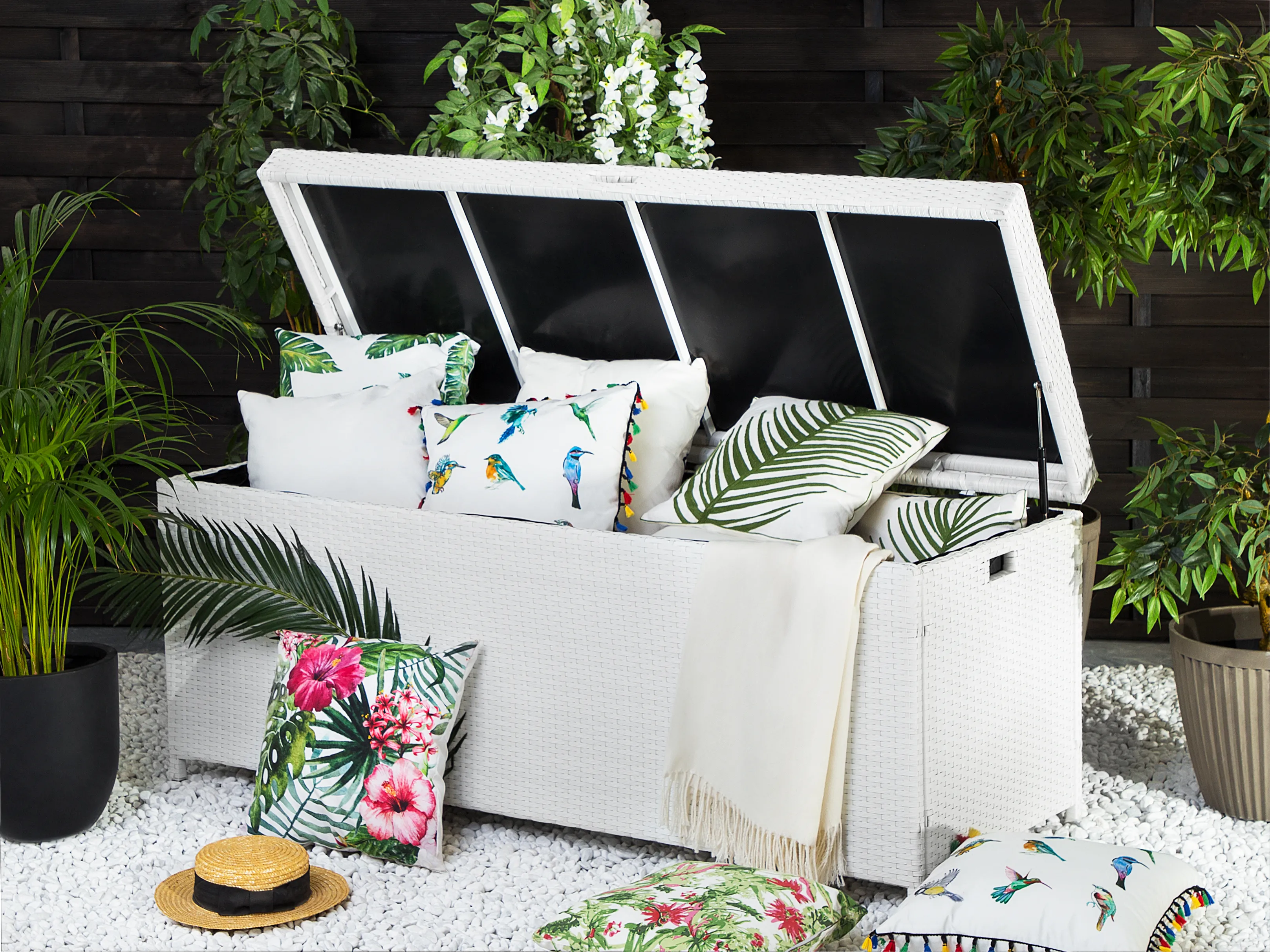 Storage Box MODENA 158 cm 63 cm White