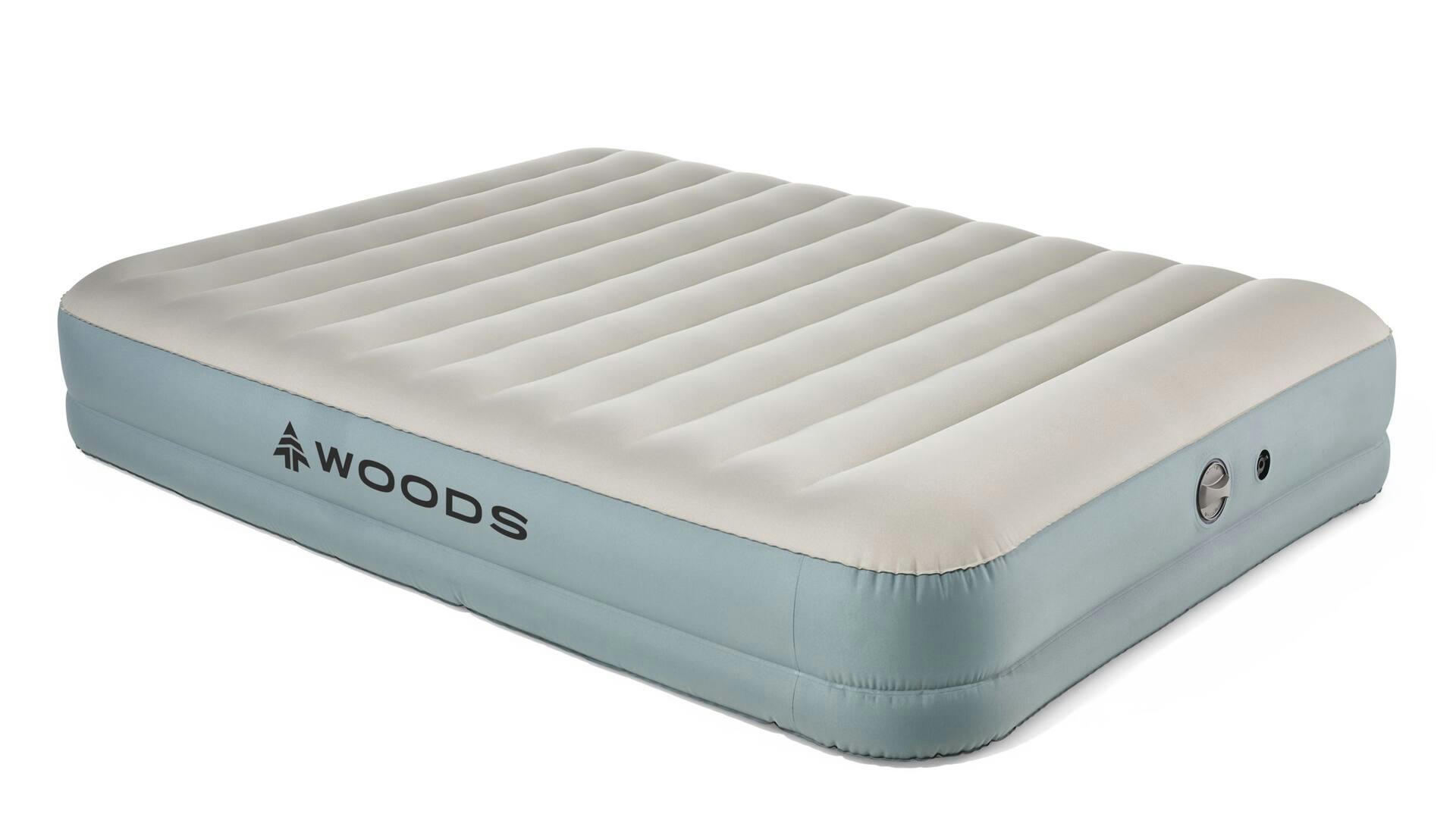 Woods High Twin Toughguard Inflatable Air Bed, Queen, Grey
