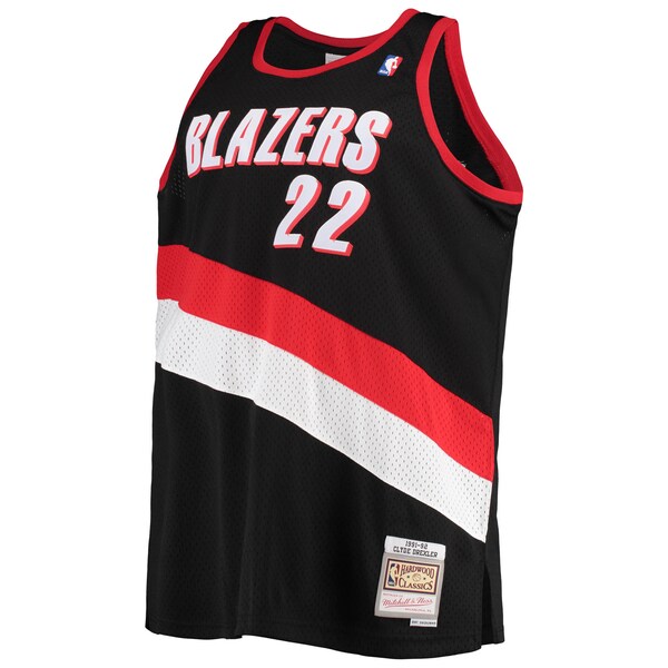 Clyde Drexler Portland Trail Blazers 1991/92 Big & Tall Hardwood Classics Swingman Jersey - Black