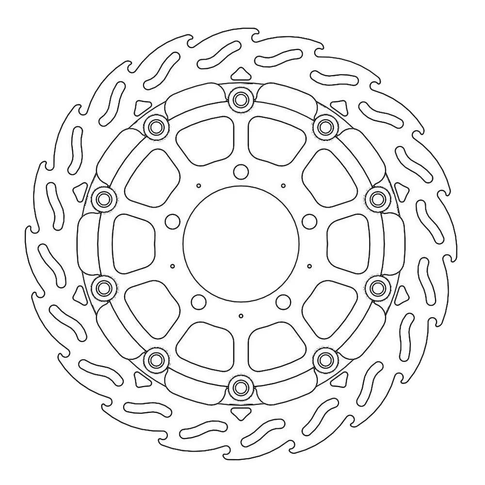 Moto-master Flame Kawasaki Er-6F 650 06-16/Er-6N 650 06-16/Kle 650 08-14 112090 Floating Front Brake Disc