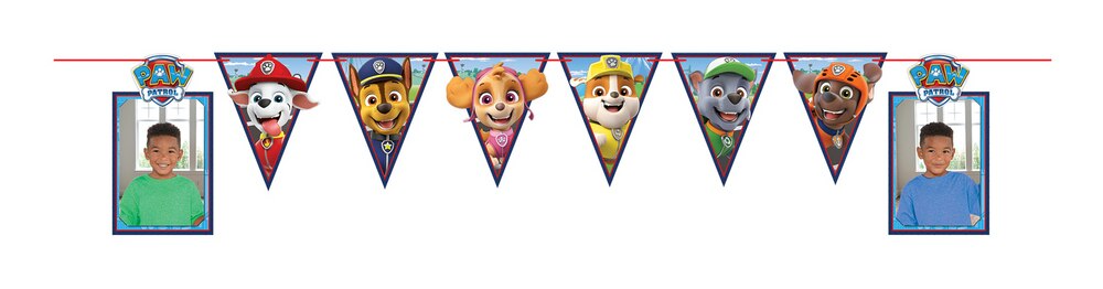 PAW Patrol Adventures Photo Pennant Birthday Banner Decoration