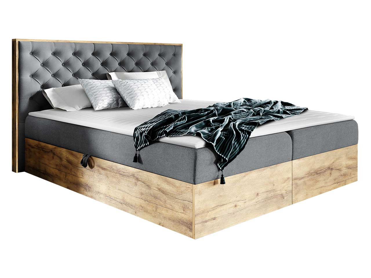 Łóżko kontynentalne Wood 3 200x200