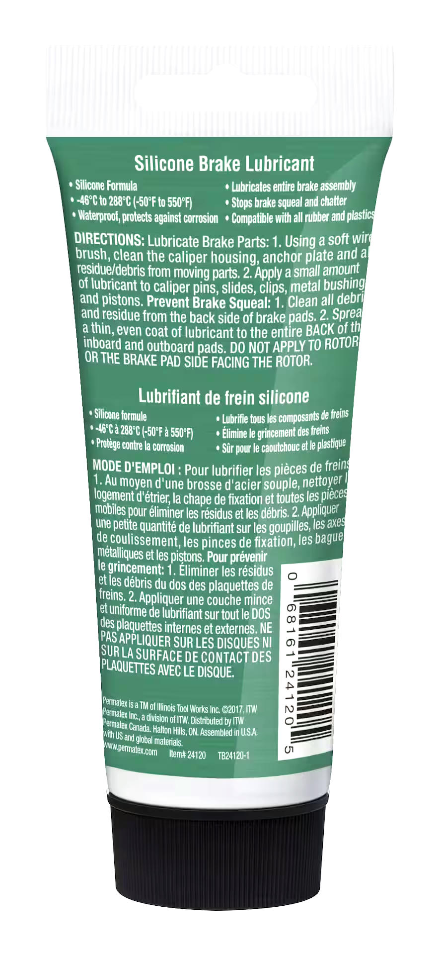 Permatex® 24120 Silicone Brake Lubricant, Green, 80-mL