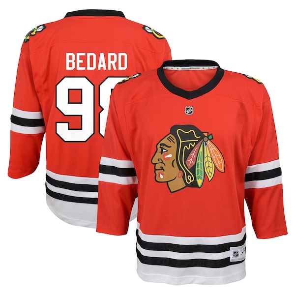Connor Bedard Chicago Blackhawks Youth Home Replica Player Jersey - Red/White