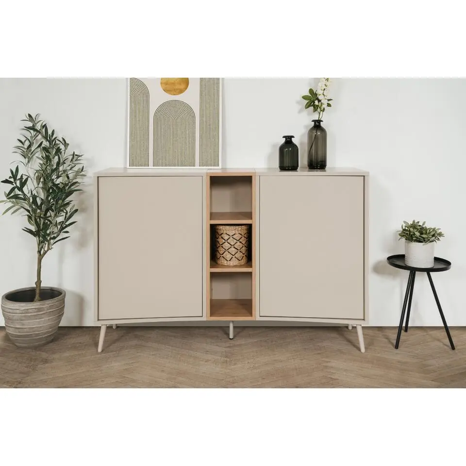 Calicosy - MYR-Dressoir - Beige 135x37,5x90 cm
