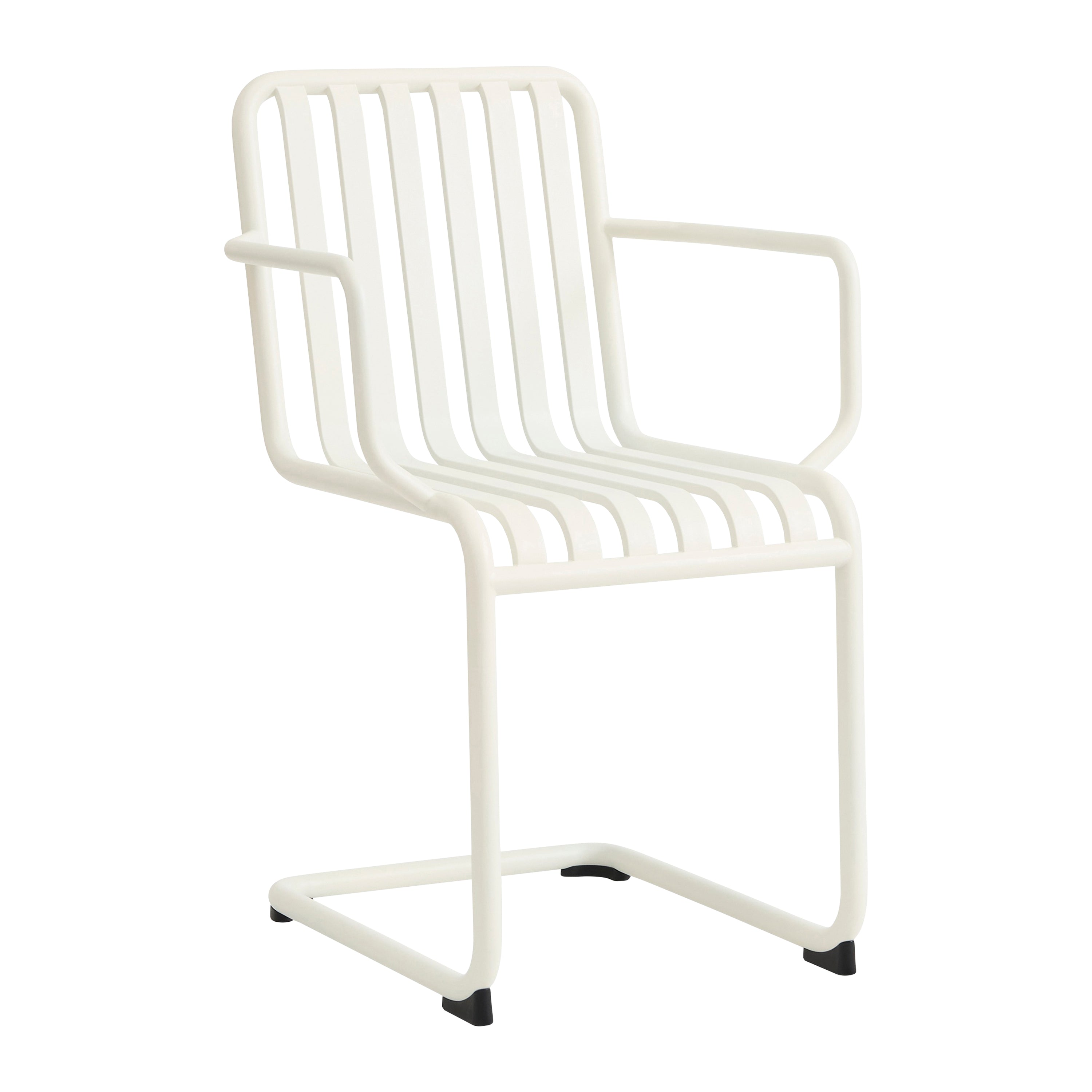 HAY Palissade Cantilever Stoel met Armleuning - Crème Wit