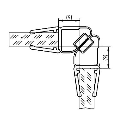Lots de 2 joints d'étanchéité magnétiques à 90° pour portes et parois de douche, 210 cm, universels