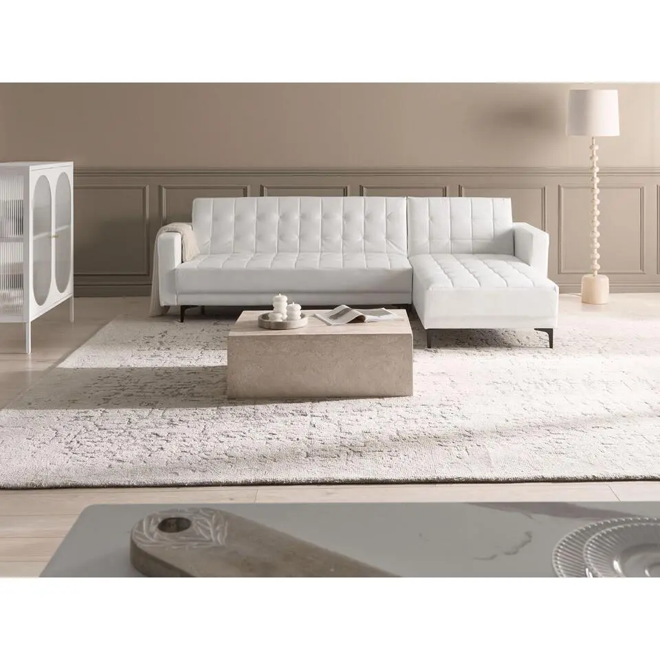 ABERDEEN - Hoekbank - Wit - Linkszijdig - Kunstleer