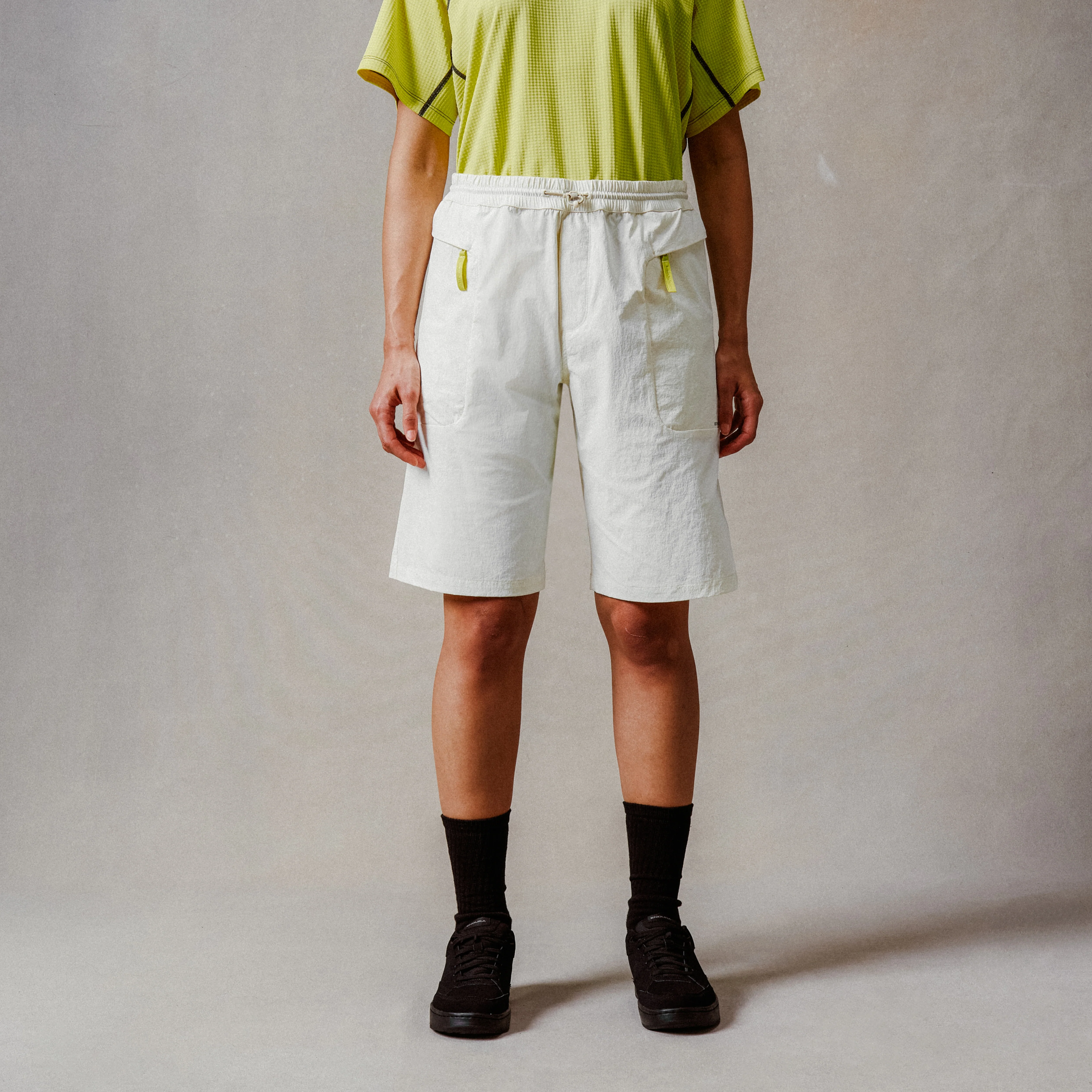 Unisex Corner Shorts With Liner - Whisper White