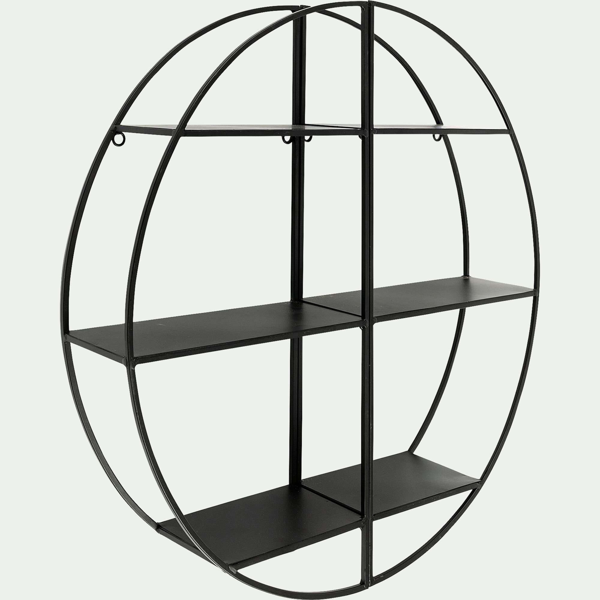 SOMAS - Étagère déco en métal D60cm - noir