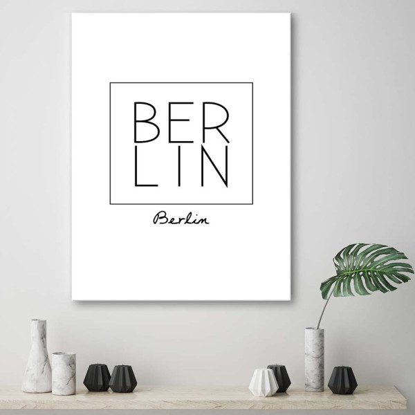 Feeby Obraz na płótnie Napis drukowany Berlin 40x60