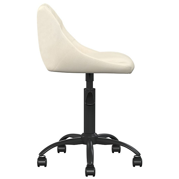 Chaise de bureau Crème Velours vidaXL