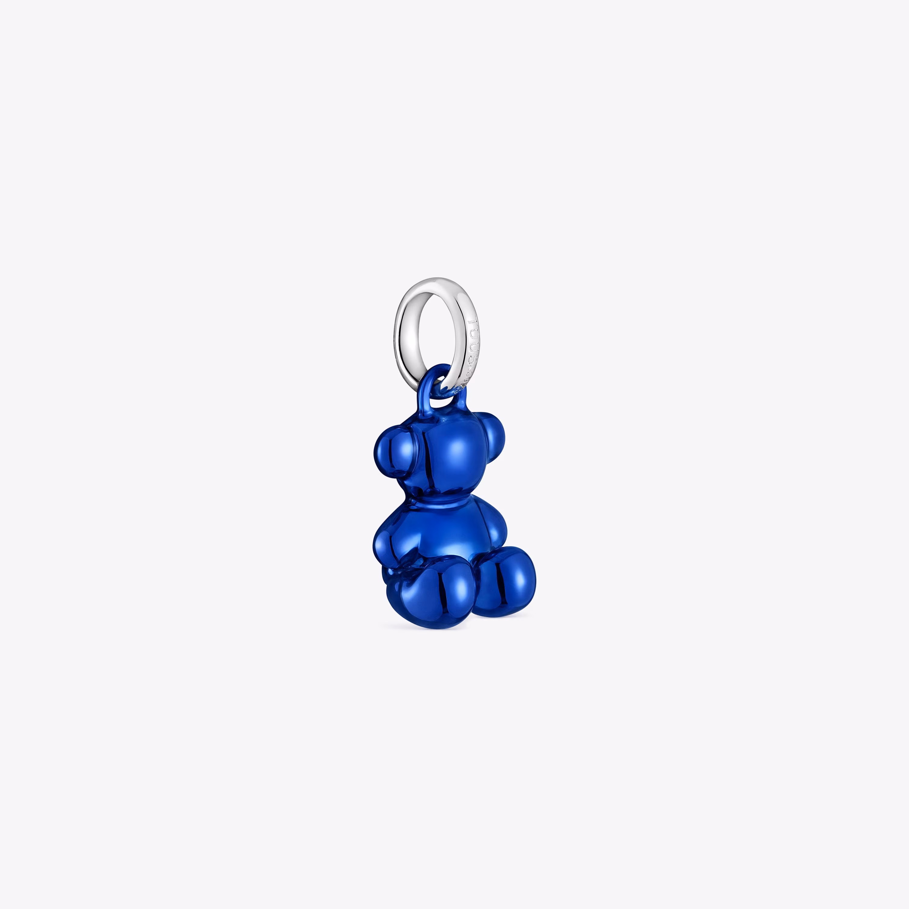 Colgante oso pequeño de acero en color azul marino Bold Bear