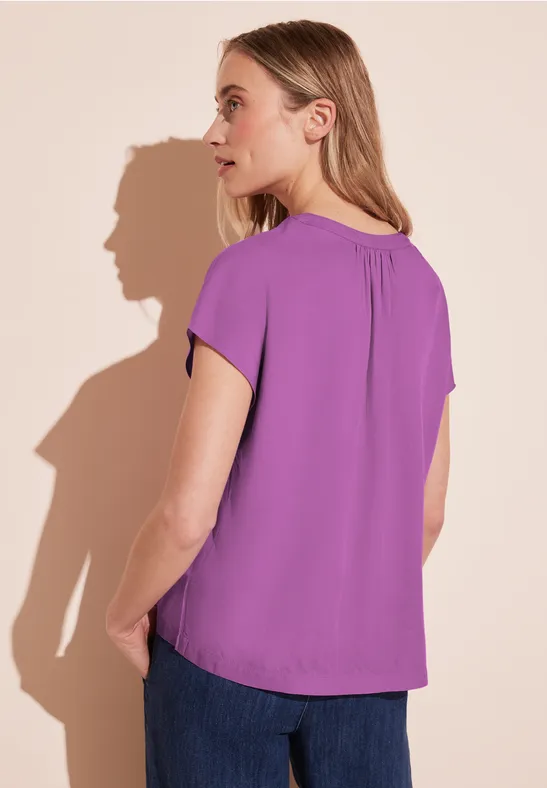 Blusenshirt in Unifarbe